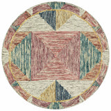 Loloi Spectrum Spe-01 Silver/Fiesta Rugs - round flat