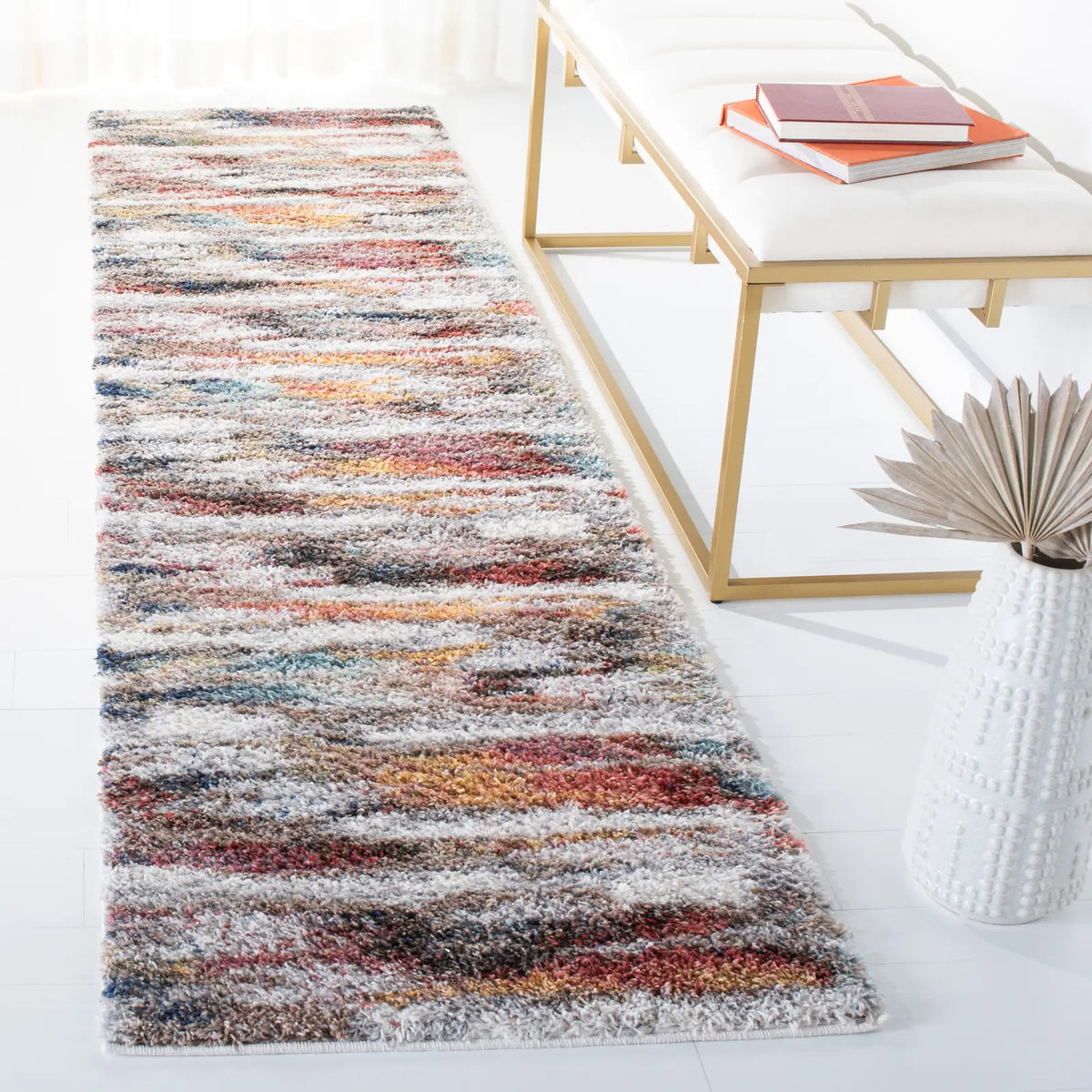 Safavieh Calista 2'-3" x 9'-0" Rug in Ivory / Rust