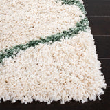 Safavieh Hudson Shag 4'-0" x 6'-0" Rug in Ivory / Green