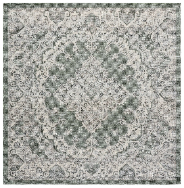 Safavieh Harrison 6'-7" x 6'-7" Rug in Green / Ivory