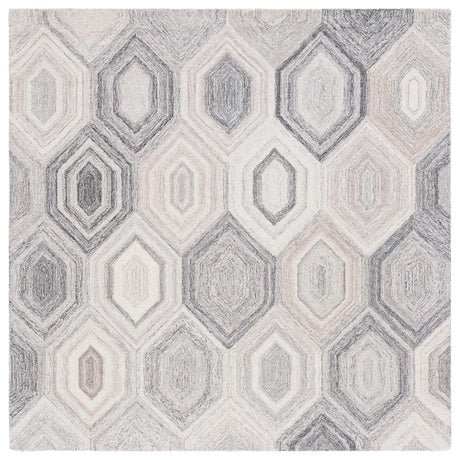 Safavieh Abstract 6'-0" x 6'-0" Rug in Natural / Grey