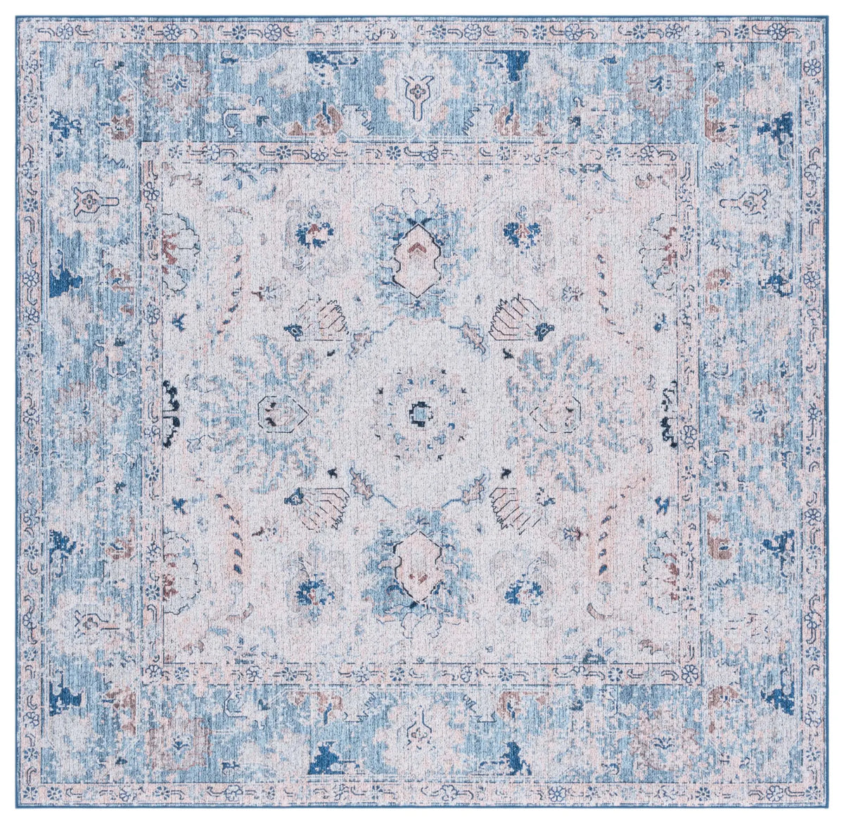 Safavieh Tucson 6'-0" x 6'-0" Rug in Blue / Beige