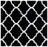 Safavieh Tahoe Shag 6'-7" x 6'-7" Rug in Black / White