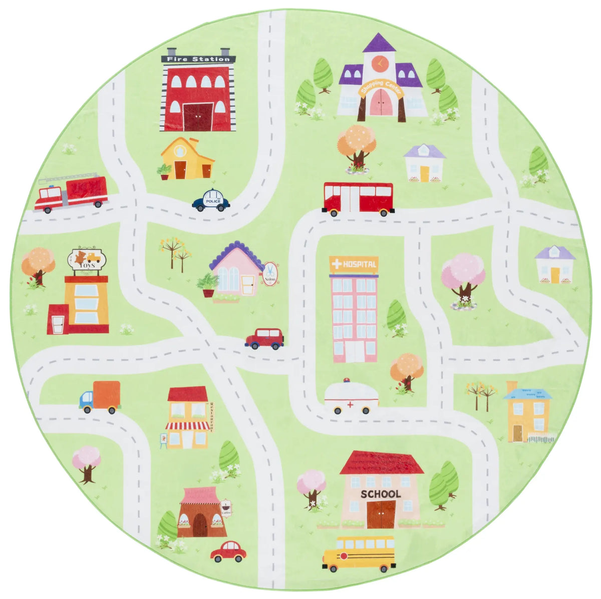 Safavieh Santa Monica Kids 6'-0" x 6'-0" Rug in Light Green