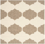 Safavieh Courtyard 5'-3" x 5'-3" Rug in Beige / Brown