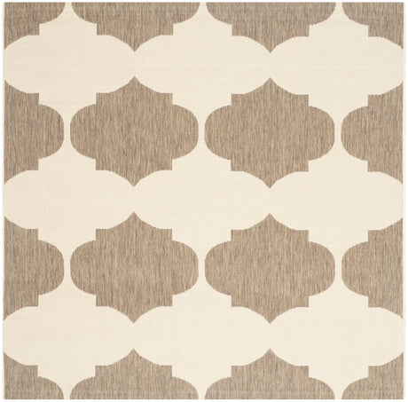 Safavieh Courtyard 5'-3" x 5'-3" Rug in Beige / Brown