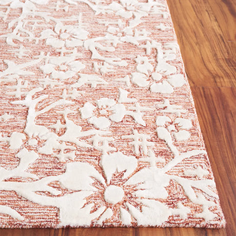 Safavieh Glamour 4'-0" x 6'-0" Rug in Rust / Ivory