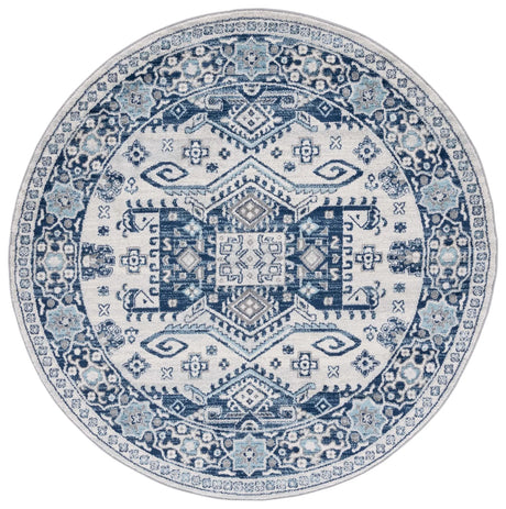 Safavieh Tulum 6'-7" x 6'-7" Rug in Ivory / Blue