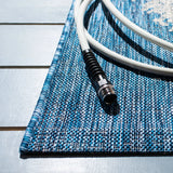 Safavieh Courtyard 4'-0" x 5'-7" Rug in Navy / Grey