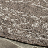 Safavieh Courtyard 6'-7" x 6'-7" Rug in Brown / Beige