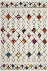 Safavieh Fiesta Shag 4'-0" x 6'-0" Rug in Cream / Multi