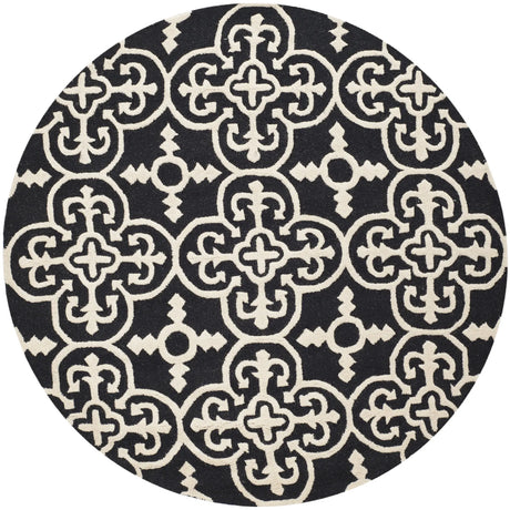 Safavieh Cambridge 6'-0" x 6'-0" Rug in Black / Ivory