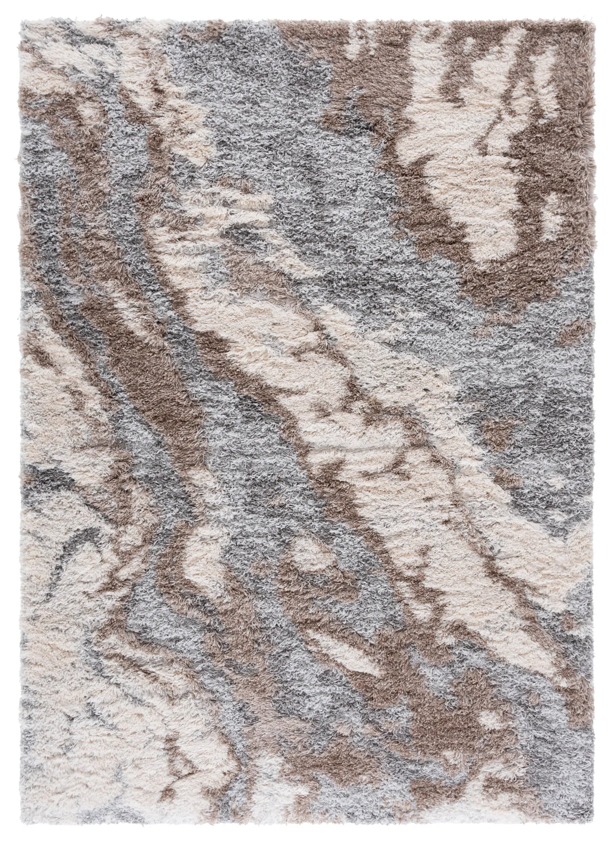 Safavieh Horizon Shag 800 5'-3" x 7'-7" Rug in Taupe / Blue
