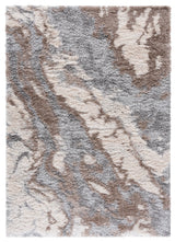 Safavieh Horizon Shag 800 5'-3" x 7'-7" Rug in Taupe / Blue