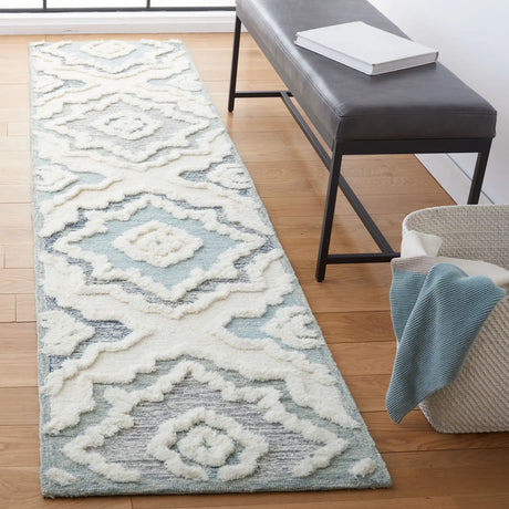 Safavieh Metro 2'-3" x 9'-0" Rug in Ivory / Light Blue
