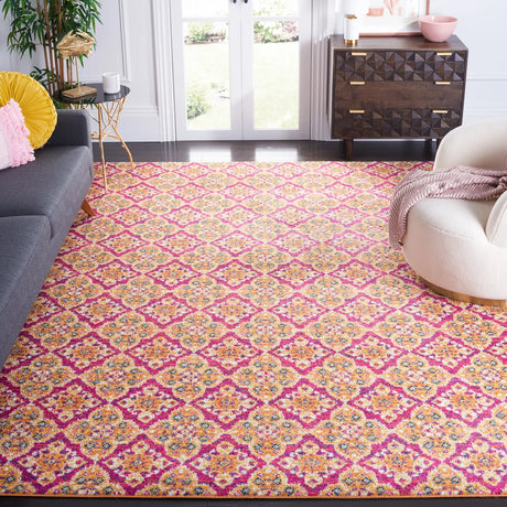 Safavieh Madison 6'-7" x 9'-2" Rug in Fuchsia / Gold
