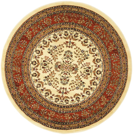 Safavieh Lyndhurst 5'-3" x 5'-3" Rug in Ivory / Rust