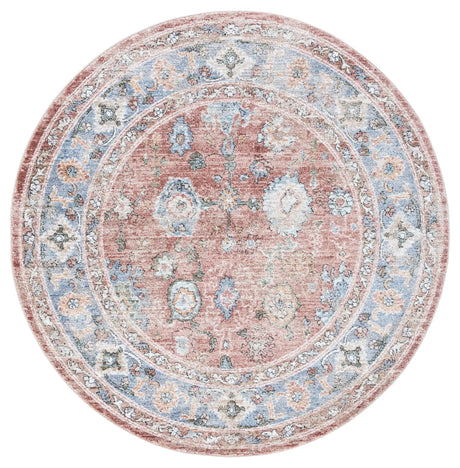 Safavieh Jasmine 5'-3" x 5'-3" Rug in Rust / Blue