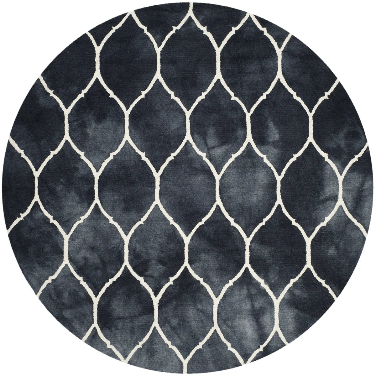 Safavieh Dip Dye 7'-0" x 7'-0" Rug in Graphite / Ivory