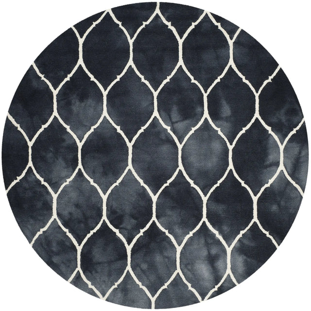 Safavieh Dip Dye 7'-0" x 7'-0" Rug in Graphite / Ivory
