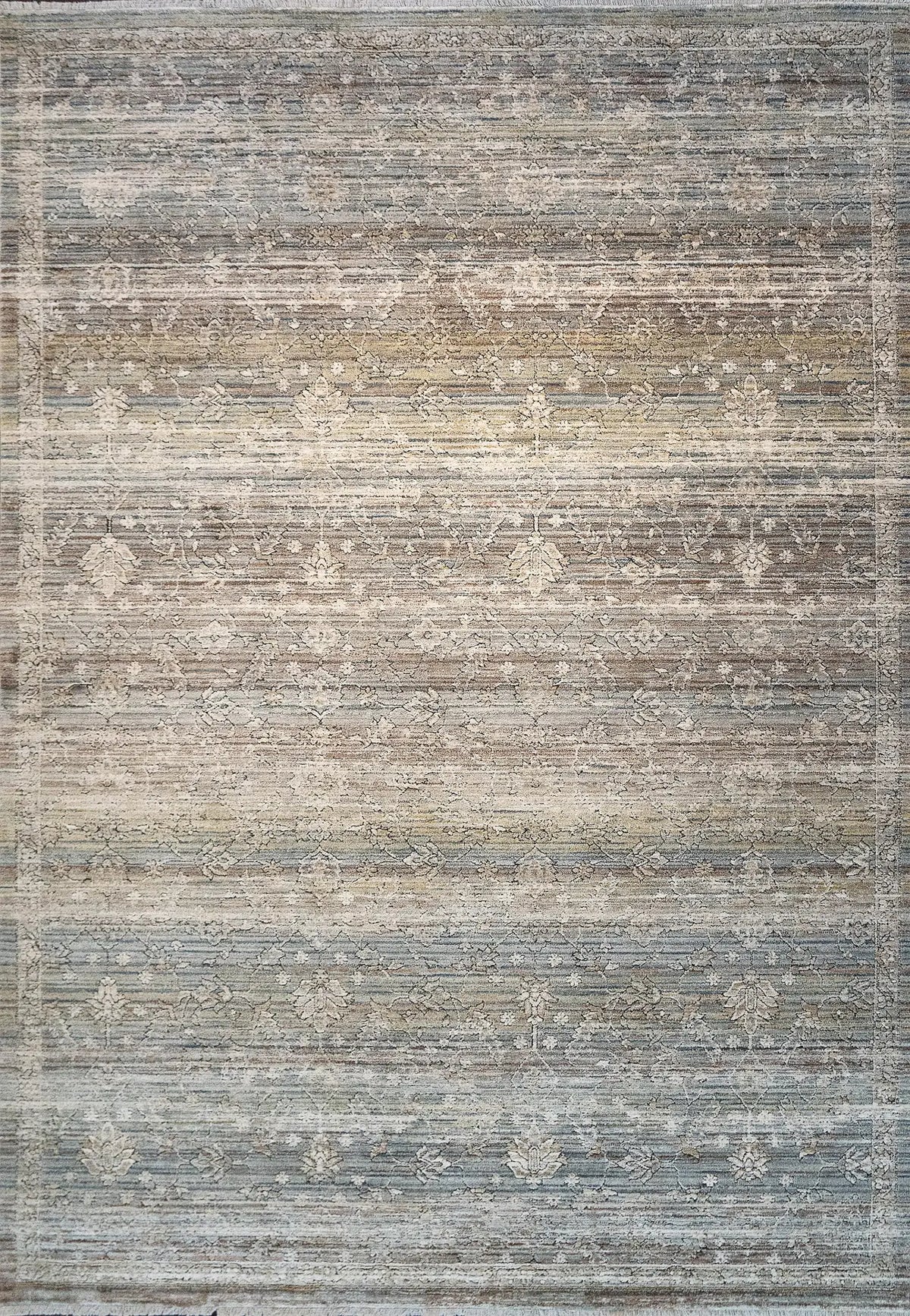 Dynamic Rugs Trevi 13254 Power Loomed Transitional Beige/Cream/Blue Rug - Rectangular