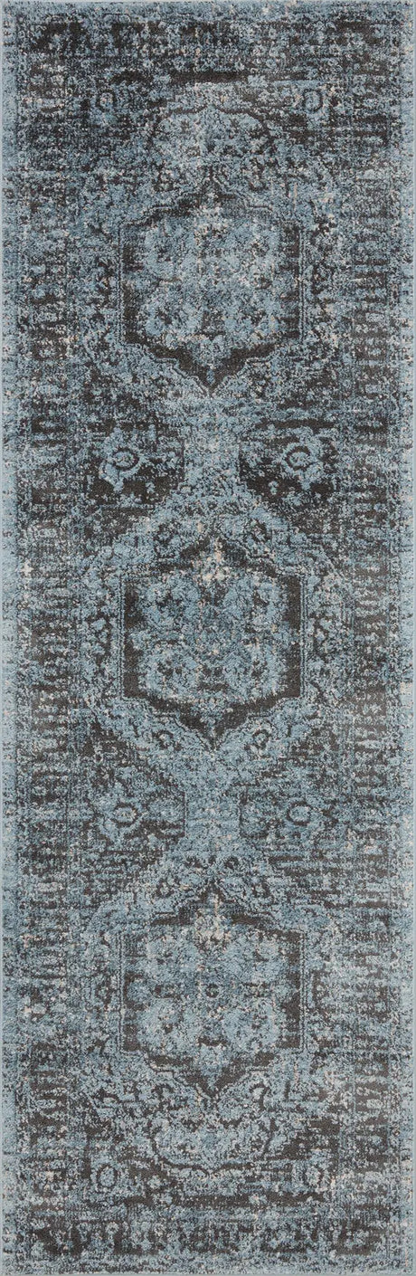 Loloi Odette Odt-08 Sky/Charcoal Rug - runner flat