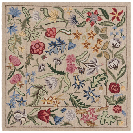 Safavieh Chelsea 5'-6" x 5'-6" Rug in Beige / Pink