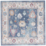 Safavieh Phoenix 500 6'-7" x 6'-7" Rug in Navy / Ivory