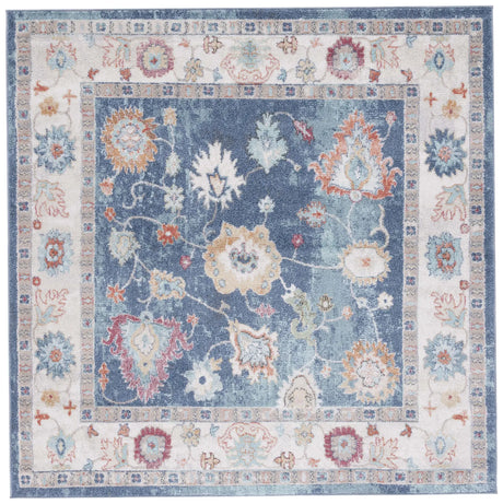 Safavieh Phoenix 500 6'-7" x 6'-7" Rug in Navy / Ivory