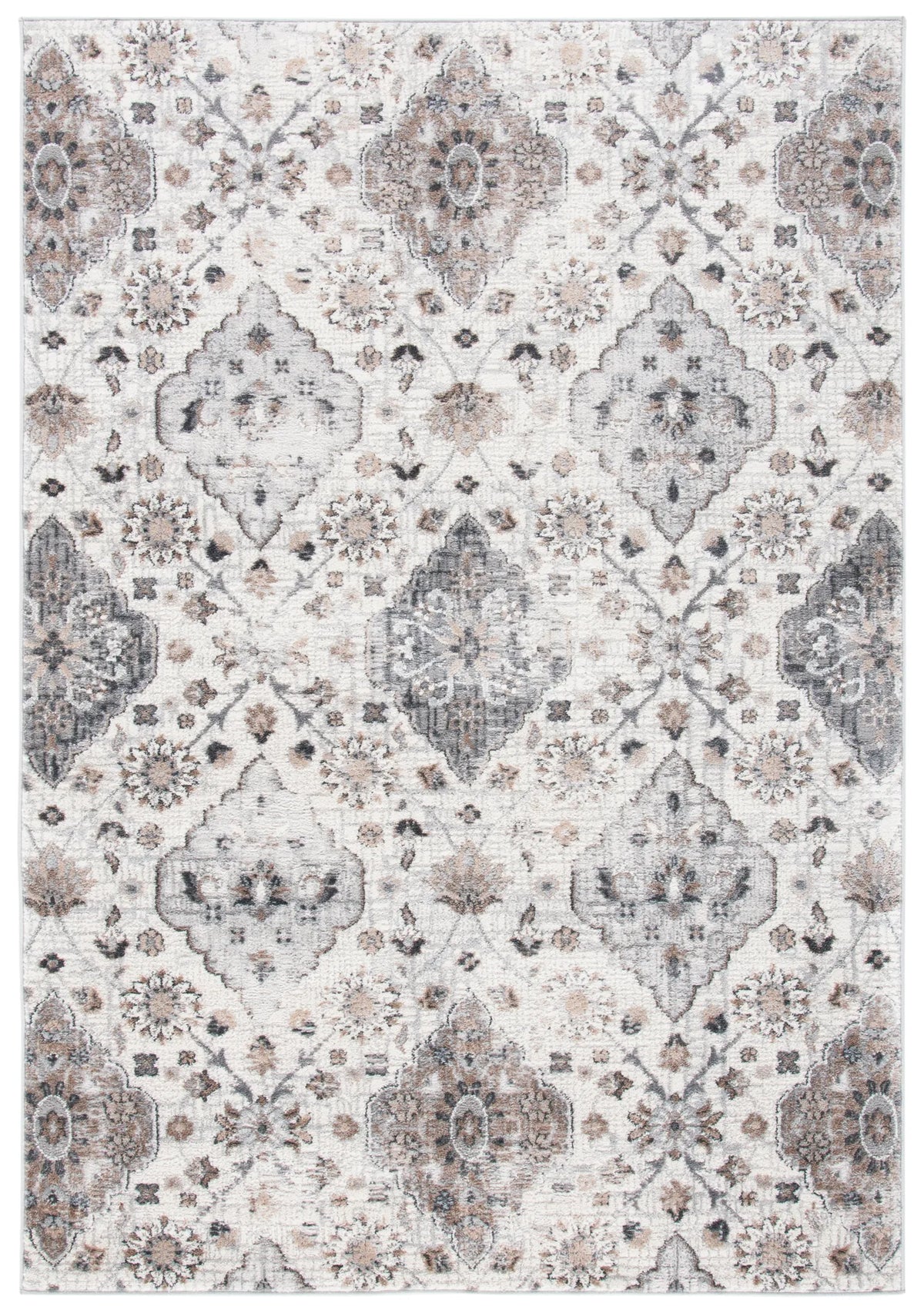 Safavieh Shivan 100 4'-0" x 6'-0" Rug in Ivory / Grey