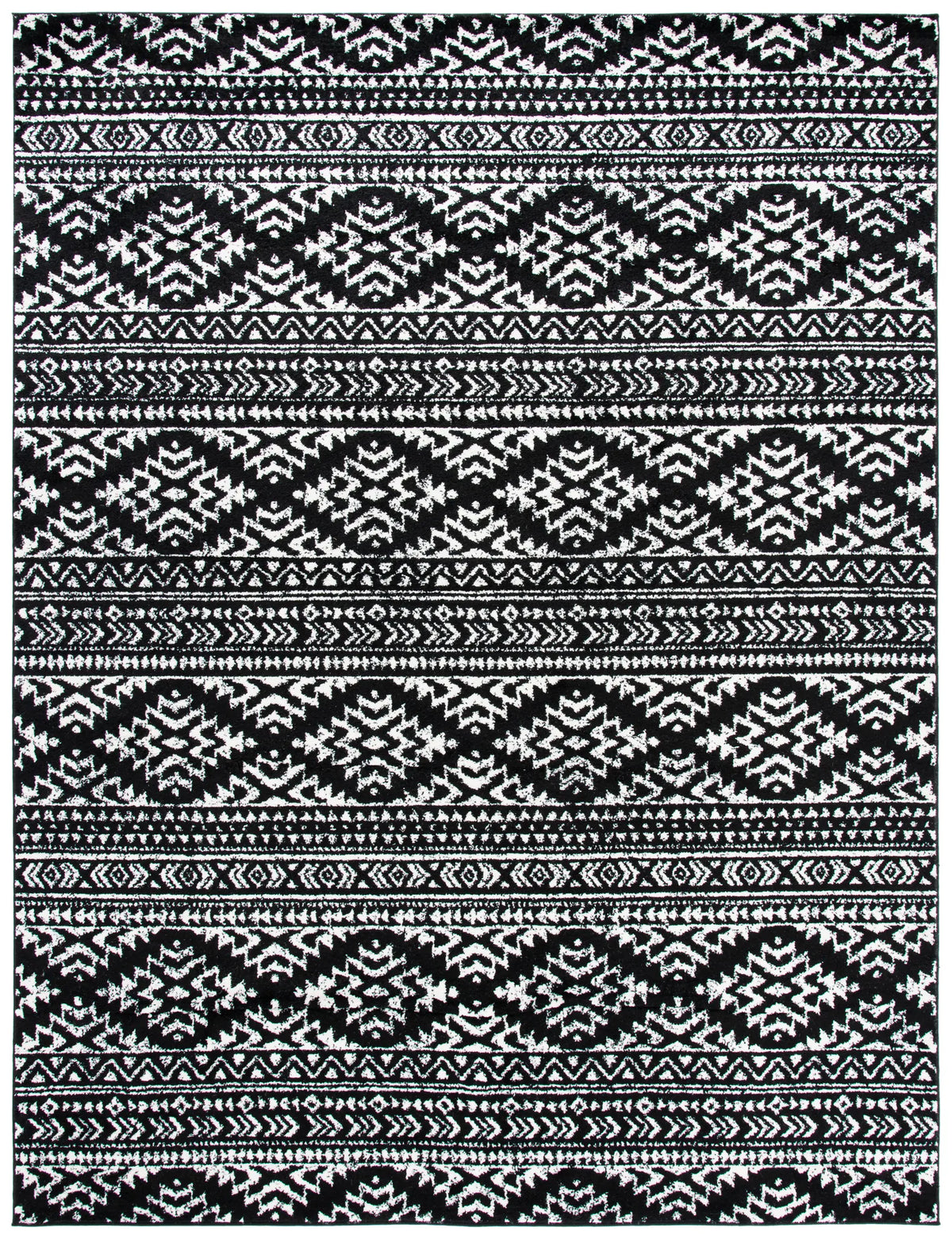 Safavieh Tulum 10'-0" x 13'-0" Rug in Black / Ivory