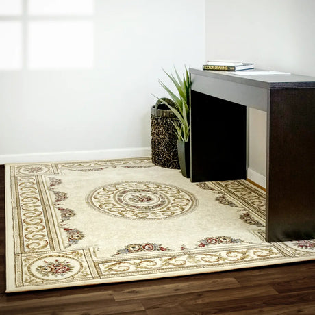 Dynamic Rugs Ancient Garden 57226 Ivory Rugs - Room
