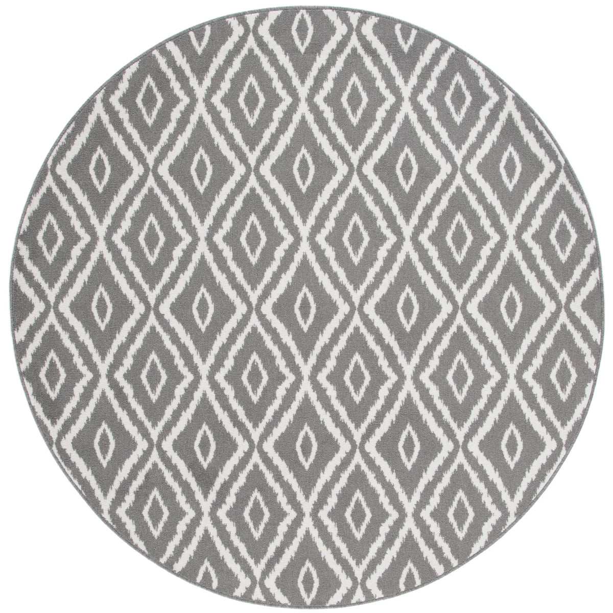 Safavieh Pyramid 6'-7" x 6'-7" Rug in Charcoal / Ivory