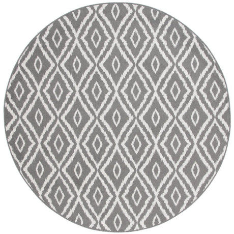 Safavieh Pyramid 6'-7" x 6'-7" Rug in Charcoal / Ivory