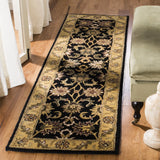 Safavieh Classic 2'-3" x 12'-0" Rug in Black / Gold
