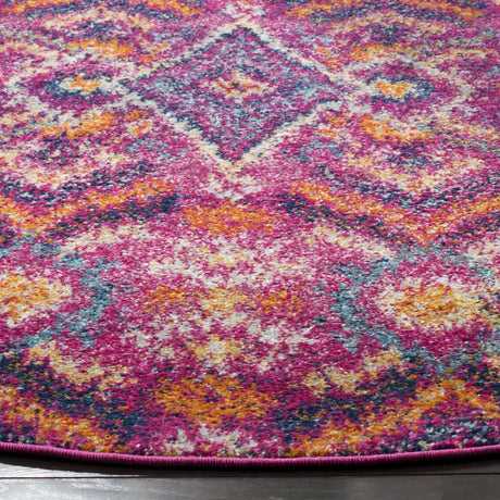 Safavieh Madison 6'-7" x 6'-7" Rug in Fuchsia / Multi