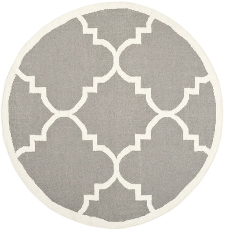 Safavieh Dhurries 6'-0" x 6'-0" Rug in Grey / Ivory