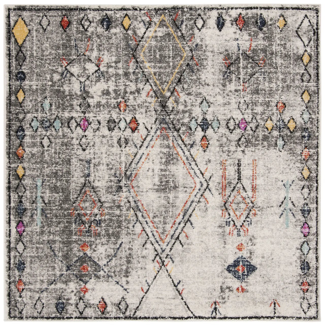 Safavieh Adirondack 6'-0" x 6'-0" Rug in Light Grey / Fuchsia