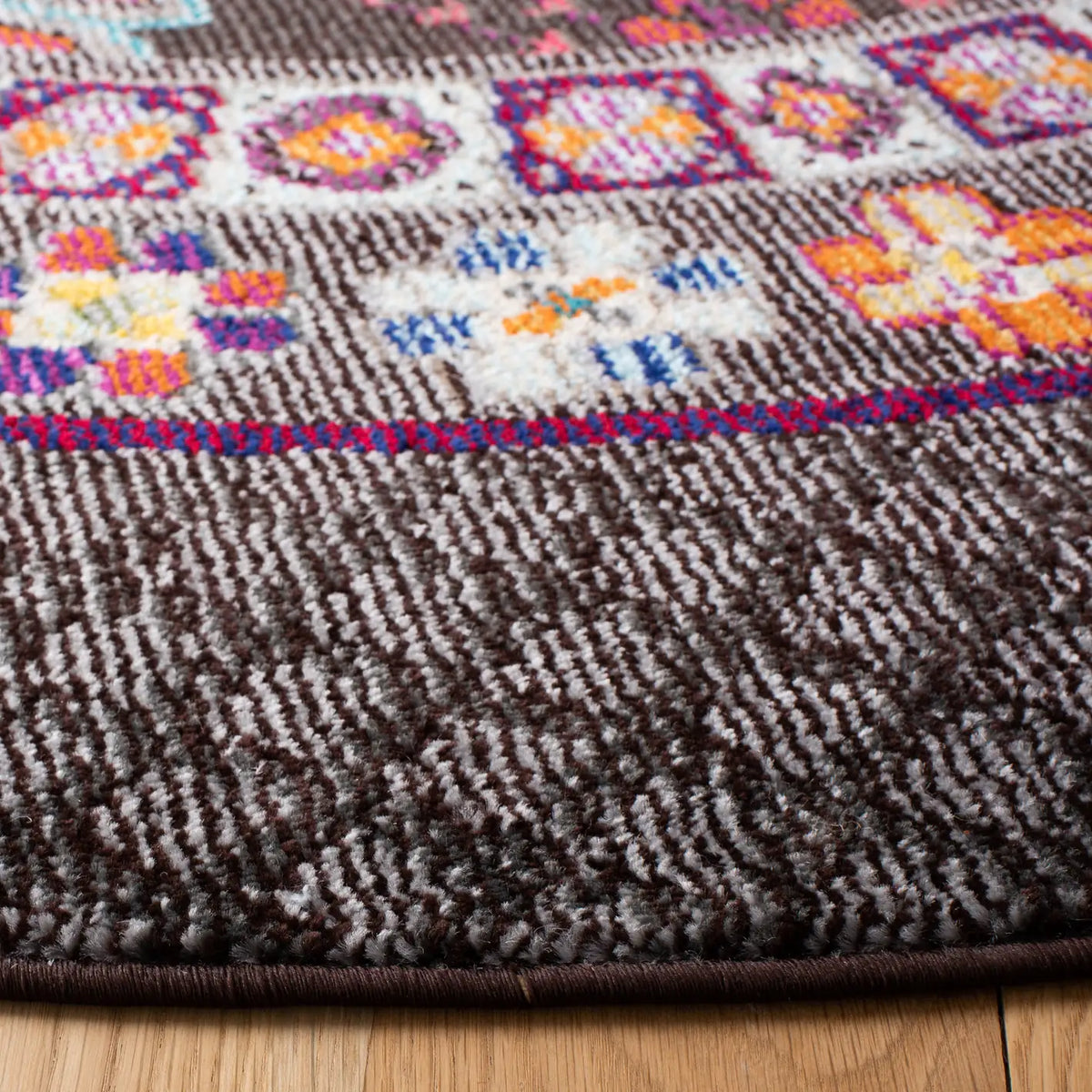 Safavieh Monaco 6'-7" x 6'-7" Rug in Brown / Multi