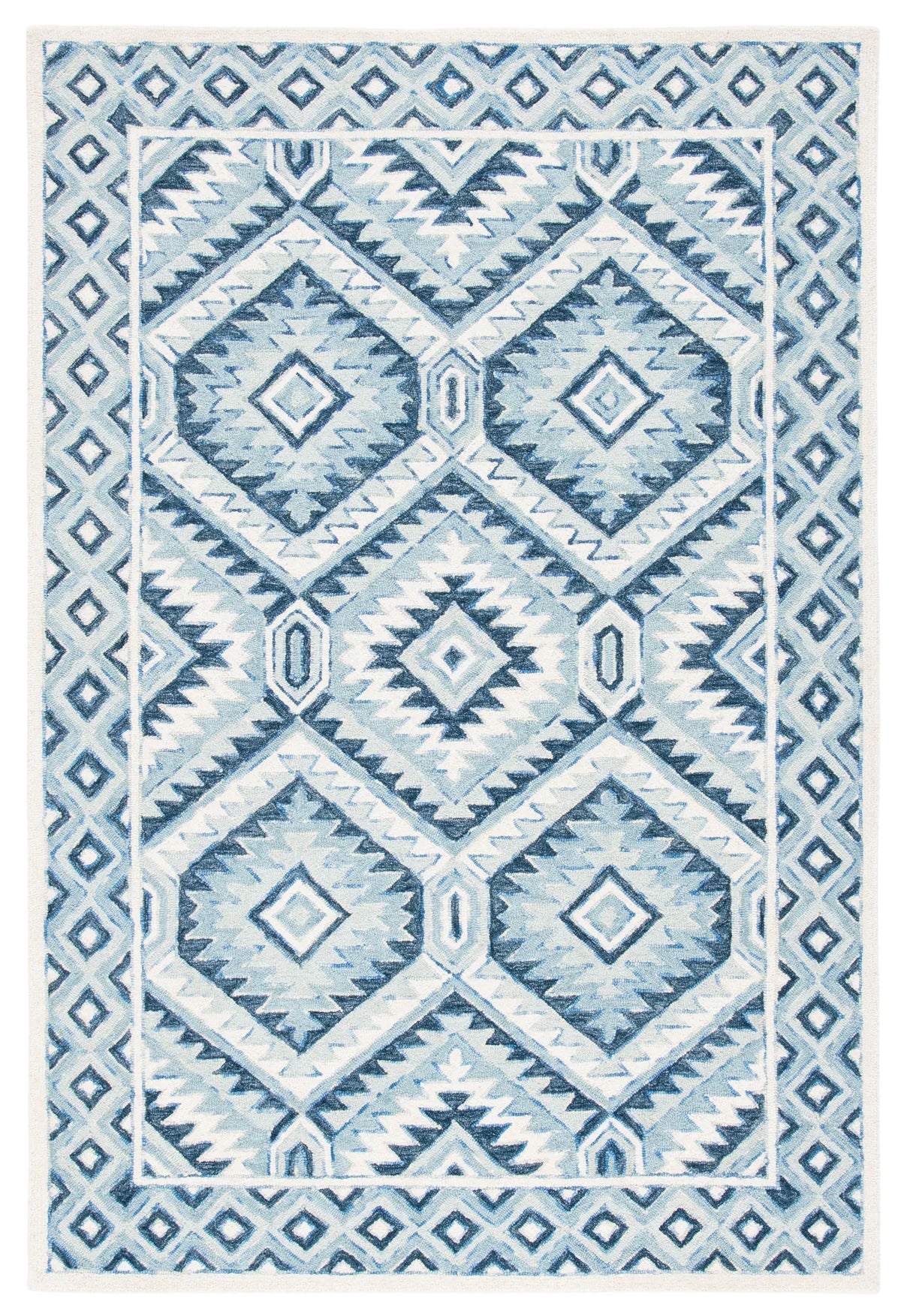 Safavieh Metro 4'-0" x 6'-0" Rug in Blue / Ivory