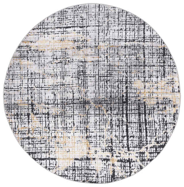 Safavieh Amelia 6'-7" x 6'-7" Rug in Charcoal / Gold