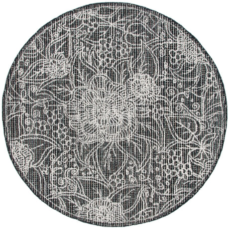 Safavieh Ebony 6'-0" x 6'-0" Rug in Black / Ivory