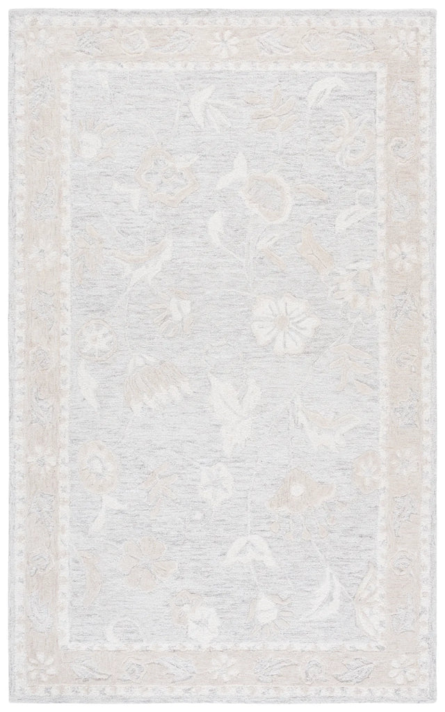 Safavieh Metro 4'-0" x 6'-0" Rug in Light Grey / Ivory