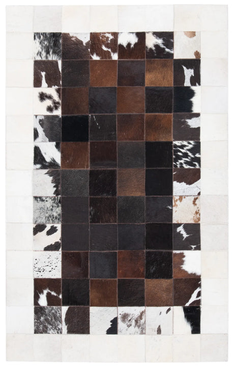 Safavieh Studio Leather 3'-0" x 5'-0" Rug in Ivory / Brown