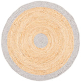 Safavieh Braided 3'-0" x 3'-0" Rug in Silver / Natural