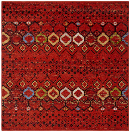 Safavieh Amsterdam 5'-1" x 5'-1" Rug in Terracotta / Multi