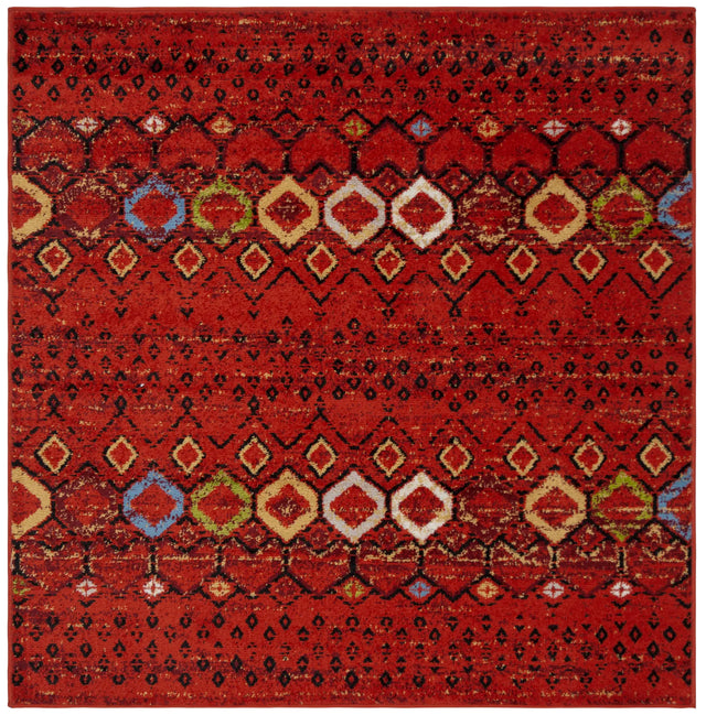 Safavieh Amsterdam 5'-1" x 5'-1" Rug in Terracotta / Multi