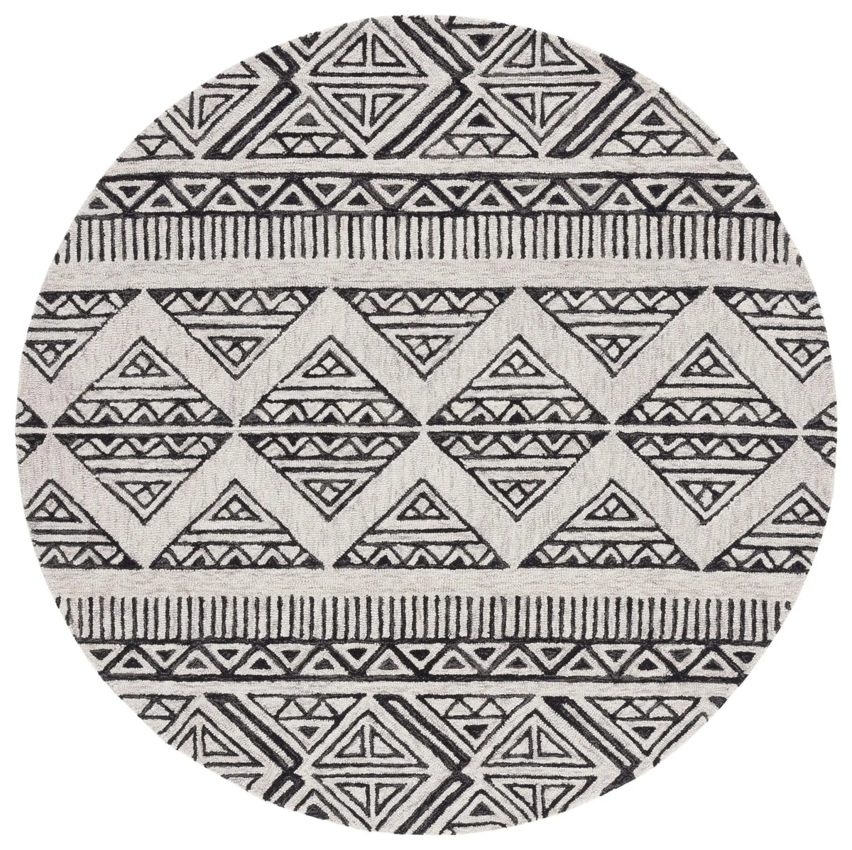 Safavieh Metro 6'-0" x 6'-0" Rug in Black / Beige