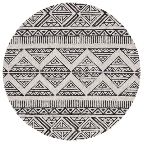 Safavieh Metro 6'-0" x 6'-0" Rug in Black / Beige