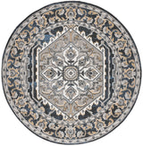 Safavieh Pyramid 6'-7" x 6'-7" Rug in Grey / Navy Gold